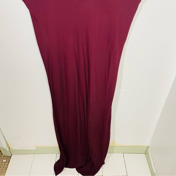 Reformation Danika Midi Dress Prune Red Size 1X - Picture 5 of 9